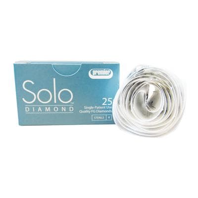 Solo Diamond™ Single-Use Diamond Burs – FG, Medium, Blue, Football Point End, #368, 25/Pkg, 2.3 mm Head Diameter, 5.2 mm Head Length - Solo Diamond™ Single-Use Diamond Burs – FG, Medium, Blue, Football Point End, # 368, 25/Pkg - 2.3 mm Head Diameter, 5.2 mm Head Length - Image 1