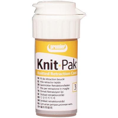 Premier Knit-Pak Knitted Retraction Cord, Non-Impregnated, Size 3 (Yellow), 100 inches, 1/Pk, 9007556 thumbnail 11