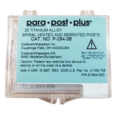ParaPost Plus Titanium Endodontic Post, Size 3 (.036"/0.90mm), Brown, 25/Pack, P284-3B thumbnail 10