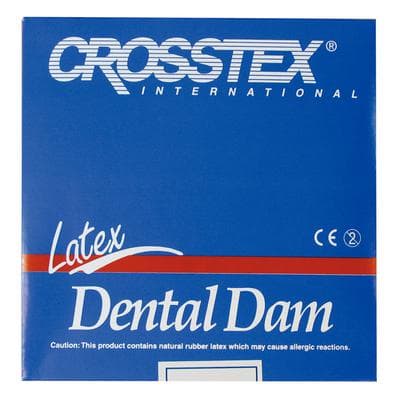 Crosstex Latex Dental Dam, Thin, Blue, 6" x 6", Unflavored, 36/Box, 19302 thumbnail 6