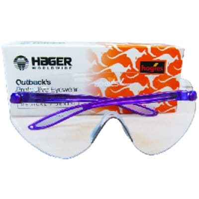 Hager Outback Protective Eyewear, Clear Lens, Purple Frame, 1/Pair, 100705 thumbnail 18