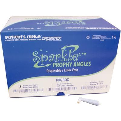 Crosstex Sparkle Prophy Angle, Firm Cup, White, Latex-Free, 90°, 100/Box, TPASFC1 thumbnail 14