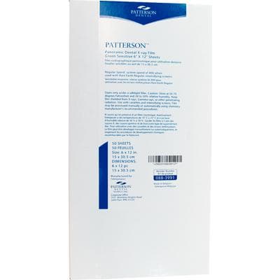 Patterson® Panoramic X-ray Film, Green, 6" x 12", 50/Pkg - Patterson® Panoramic X-ray Film - Patterson® Panoramic X-ray Film – Green, 6 x 12 - Image 1