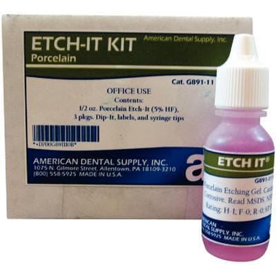 Etch-It Porcelain Etching Gel Kit, 5% Hydrofluoric Acid, Office Strength with Neutralizer thumbnail 4