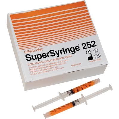 Gingi-Pak SuperSyringe 252 Hydrocolloid Syringe Material, 2.5 cc, Orange, Regular Pack, 24/Box, 50270 thumbnail 4