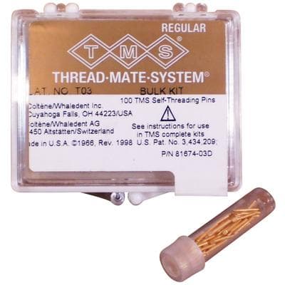 TMS Thread Mate System Regular Bulk Kit, Gold-Plated Stainless Steel Self-Threading Pins, 0.027" (0.675 mm), 100/Bx, T-03 thumbnail 8