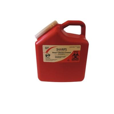 Sharps Recovery System Mailback Sharps Container, 2 Gallon, Red, 1/Pkg thumbnail 2