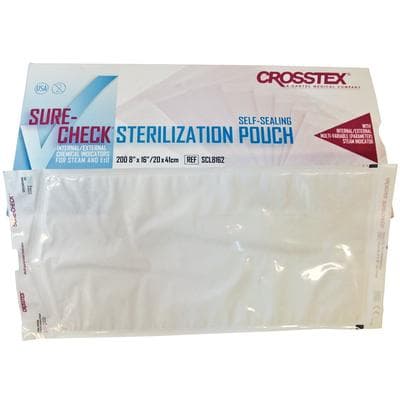 Crosstex Sure-Check Self-Seal Sterilization Pouches, 8" x 16", 200/Box, SCL8162 thumbnail 18