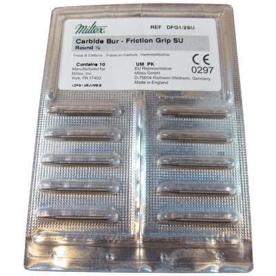 Miltex Tungsten Carbide Surgical Bur, Friction Grip, Round #1/2, Extra Long/Surgical Length, 10/Pkg, DFG1/2SU thumbnail 11