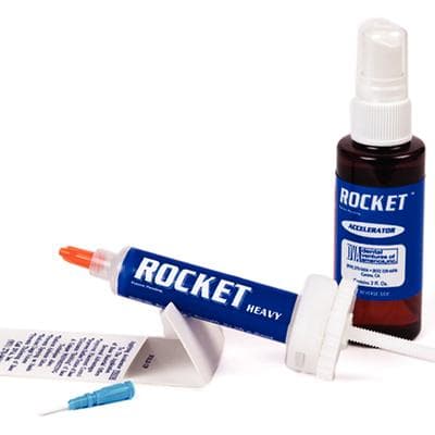 Rocket Introductory Kit, Heavy Clear, 12 g Syringe with Twister/Dispenser, Stand, Dispensing Tip, and Accelerator with Pump - Rocket – Introductory Kit - Heavy Clear - Image 1