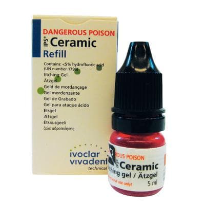 IPS Ceramic Etching Gel, 5% Hydrofluoric Acid, 5 mL Bottle, 531548 thumbnail 13