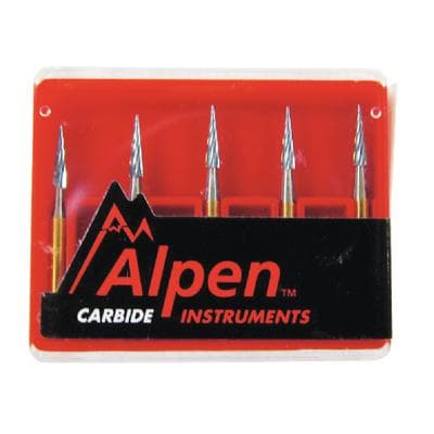 Alpen Operative T&F 12-Bladed Carbide Bur, FG, Tapered, # 7612, 1.4 mm, 5/Pk, R707612 thumbnail 6