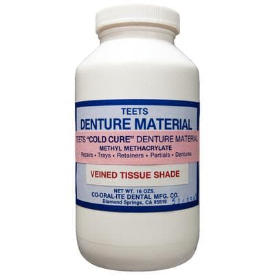 Teets Cold Cure Denture Base Powder, Veined Tissue Shade, 1 lb (Co-Oral-Ite) thumbnail 2