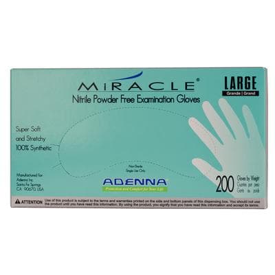 Adenna Miracle® Nitrile Exam Gloves, Powder-Free, Non-Sterile, Large, Blue, Textured, 200/Box, MIR166 thumbnail 14