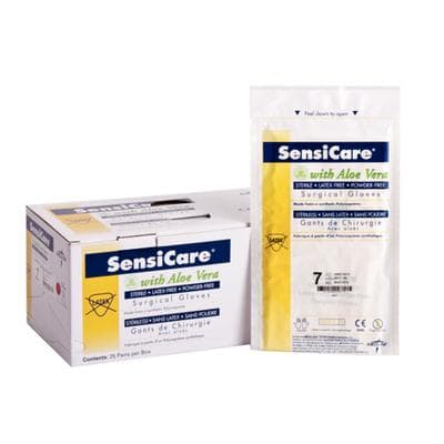 SensiCare® Surgical Gloves with Aloe, Powder Free, Sterile, Size 5.5, 25 Pairs/Box thumbnail 2