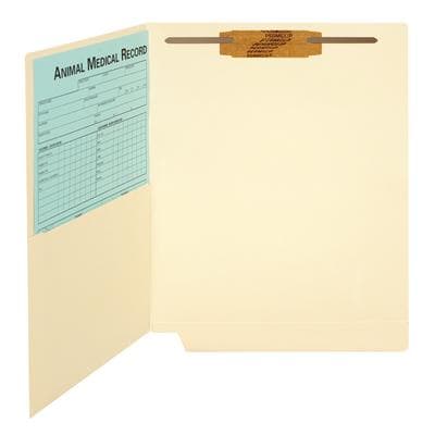 11-pt End-Tab with Half Pocket Folder, No Fasteners, Position 1, 9-1/2" x 12-1/4", Manila, 50/Box thumbnail 2