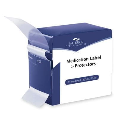 Medication Label Protector, Clear, 3-1/4" W x 2" H, 500/Roll - Medication Label Protector, Clear,  500/Roll - Medication Label Protector, 3-1/4 W x 2 H - Image 1