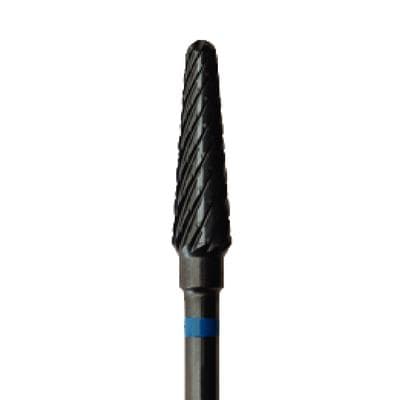 Black Cobra Tungsten Carbide Cutter, Medium, Tapered Round End, 4.0 mm Diameter, 14.2 mm Head Length, HP Handpiece, B79G-040 thumbnail 4