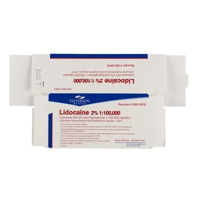 Patterson® Lidocaine HCl 2% with Epinephrine 1:100,000, 1.7 ml Dental Cartridges, 50/Pkg (NDC 50227-1030-05) thumbnail 3