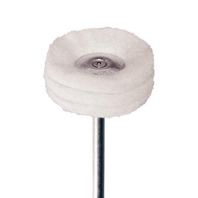 Meisinger Felt Polishing Brush, 3-Ply, White, Wheel Shaped, 22mm, HP (160-220-HP), 5/Pk thumbnail 8