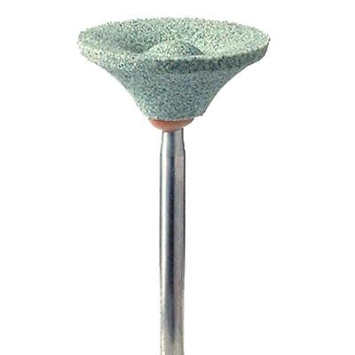 Meisinger 728-165-HP-GRN Abrasive Inverted Cone Cupped Green Stone, HP, Medium, 5/Pkg - 728-165-HP-GRN ABRASIVE Inv. C - Image 1