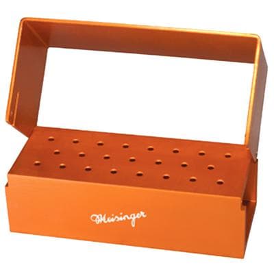 Meisinger Sterilizable Bur Block, Orange, 23 Holes HP, Anodized Aluminum, OR702 thumbnail 4