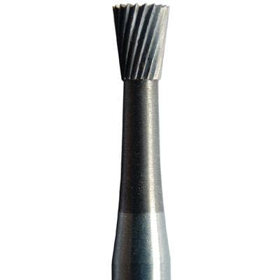 Meisinger HM42-023-HP Trimming and Finishing Tungsten Carbide Bur, Inverted Cone, Fine, 2.3 mm, HP, 5/Pkg - Trimming and Finishing Tungsten Carbide Burs – HP, 8-12 Blade, 5/Pkg - Figure #HM42, 2.3 mm Diameter - Image 1