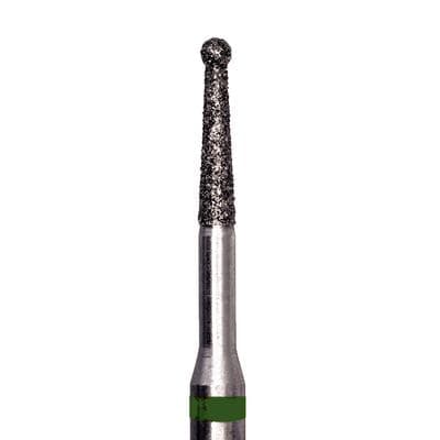 Meisinger 802LG-012-FG Diamond Bur, FG, Coarse (Green), Round, 1.2 mm Head Diameter, 10 mm Head Length, 5/Pkg thumbnail 6