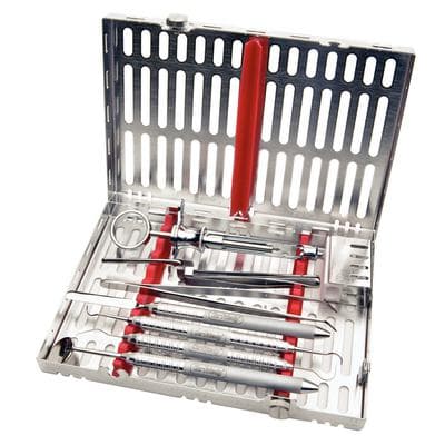 Hu-Friedy IMS™ Signature Series® Collection Cement (Crown Seat) Standard Set-Up, 10-Instrument Cassette, Red thumbnail 5