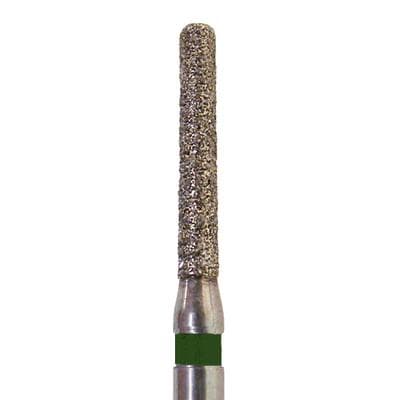 Meisinger Multi-Use Diamond Bur, FG, Round Edge Extra Long Cylinder, #842G, 1.2 mm, Coarse, Green, 5/Pk, 842G-012-FG thumbnail 7