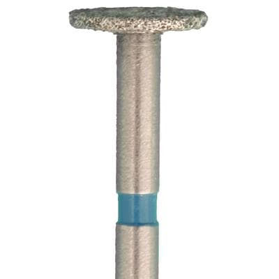 Meisinger 818-050-FG Medium Diamond Bur, Thin Wheel, Friction Grip, 5.0 mm Head Diameter, Blue Ring, 2/Pk thumbnail 7