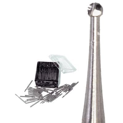 Meisinger Tungsten Carbide Bur, HM 1 Round RA, Size #2, 1.0 mm Diameter, 100/Pkg, C0002RA thumbnail 5