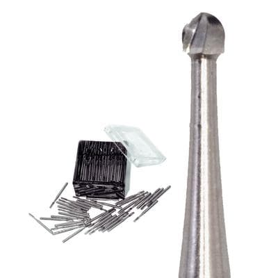 Meisinger Tungsten Carbide Bur, HM 1 Round RA, Size #4, 1.4 mm Diameter, 100/Pkg, C0004RA thumbnail 5