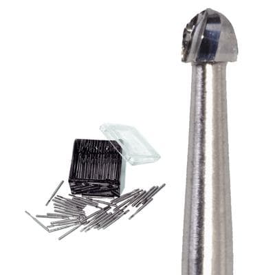Meisinger Tungsten Carbide Bur, HM 1 Round RA, Size #6, 1.8 mm Diameter, 100/Pkg, C0006RA thumbnail 6