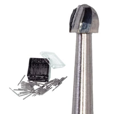 Meisinger Tungsten Carbide Bur, HM 1 Round RA, Size #8, 2.3 mm Diameter, 100/Pkg, C0008RA thumbnail 6