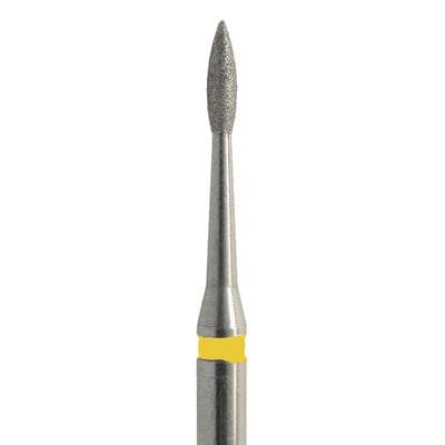 Meisinger 830LC-014-RAL Diamond Bur, Extra Fine, Long Pointed Football, Right-Angle Latch, 1.4 mm Diameter, 5/Pack thumbnail 5