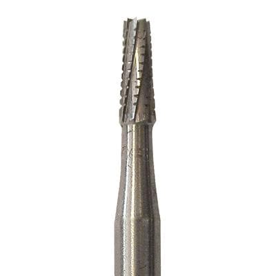 Meisinger HM33 Tungsten Carbide Bur, Tapered Fissure, X-Cut, FG Extra Long (Surgical), 1.0 mm Diameter, 5/Pkg, #700, HM33-010-SU thumbnail 4