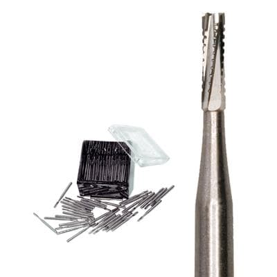 Meisinger Tungsten Carbide Bur, HM 31, Straight Fissure Cross Cut, FG, Size 556, 0.9 mm Diameter, 100/Pkg thumbnail 4