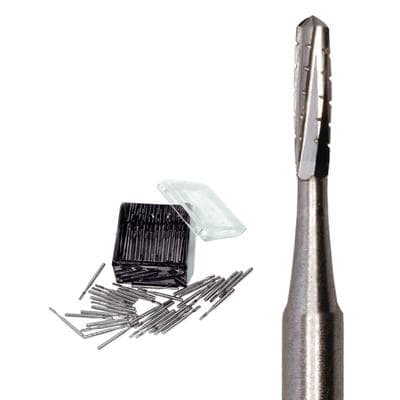 Meisinger Tungsten Carbide Bur #1556, HM 31R, Straight Dome Cross Cut, Friction Grip, 0.9 mm Diameter, 100/Pkg thumbnail 4