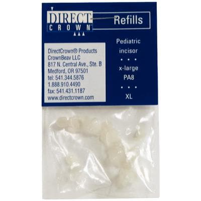DirectCrown® Pediatric Anterior Crown Refill, Extra Large Upper and Lower Incisor, 8/Pkg thumbnail 2