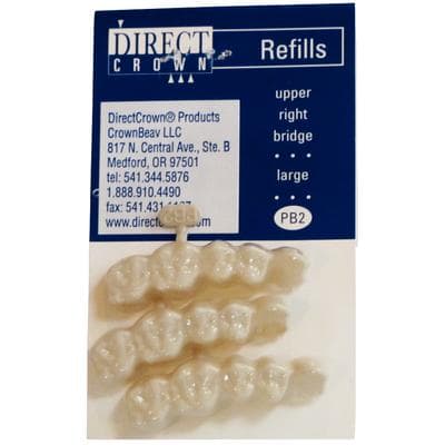 DirectCrown Posterior Bridge Refill, Upper Right, Large, Opaque, 3 Shells/Pack, PB2 thumbnail 7