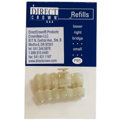 DirectCrown Posterior Bridge Refill, Lower Right, Small, Opaque, 3 Shells/Pack thumbnail 5