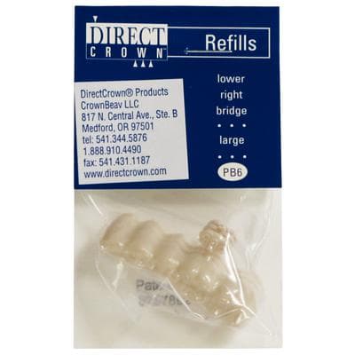 DirectCrown Posterior Bridge Refill, Lower Right, Large, Opaque, 3 Shells/Pack thumbnail 6