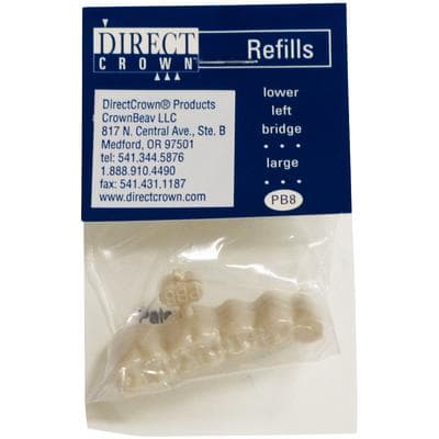 DirectCrown Posterior Bridge Refill, Lower Left, Large, Opaque, 3 Shells/Pack thumbnail 5