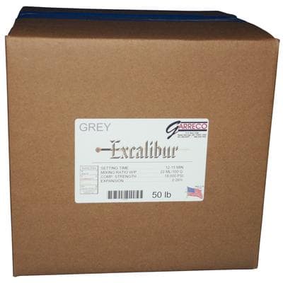 Garreco Excalibur Die Stone, Gray, 50 lb - Excalibur Die Stone - Gray, 50 lb - Image 1