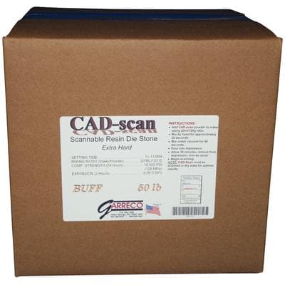 Garreco CAD-Scan Dental Stone, Type IV, Buff, 50 lb Carton - CAD-Scan - 50 lb Carton, Buff - Image 1