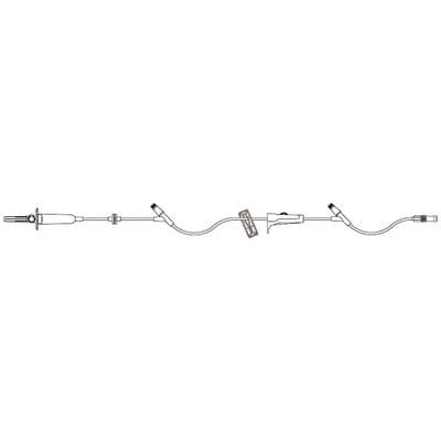 LifeShield Primary Piggyback IV Administration Set with 2 Y-Injection Sites, 15 Drops/mL, 100" Tubing, 48/Case, 1266228 thumbnail 6