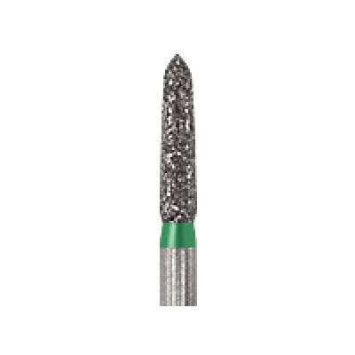 NeoDiamond® Crown/Bridge & Operative Diamond Bur, FG Short Shank, Coarse Grit, Pointed Taper Cone, #877, 1.6 mm Diameter, 6.0 mm Length, Green Ring, 25/Pkg, 1716.6CS thumbnail 5