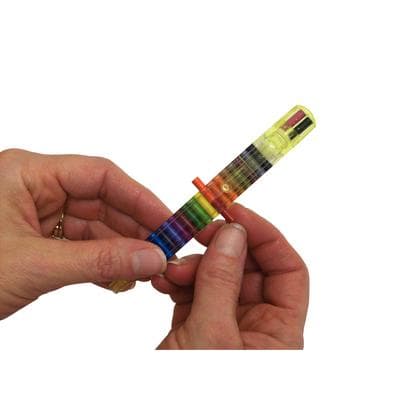Transparent Glitter Stacking Point Crayons, 5-1/2", Assorted Colors, 12/Pkg - Transparent Glitter Stacking Point Crayons, 5-1/2, 12/Pkg - 12/Pkg - Image 1
