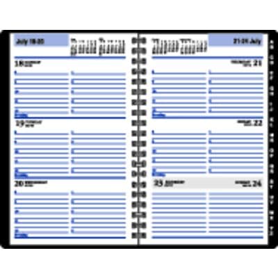 DayMinder Block Format Weekly Appointment Book, 8.5" x 5.5", Black Cover, 12-Month Jan to Dec 2025, Hourly Ruling, AAG G20000 thumbnail 2